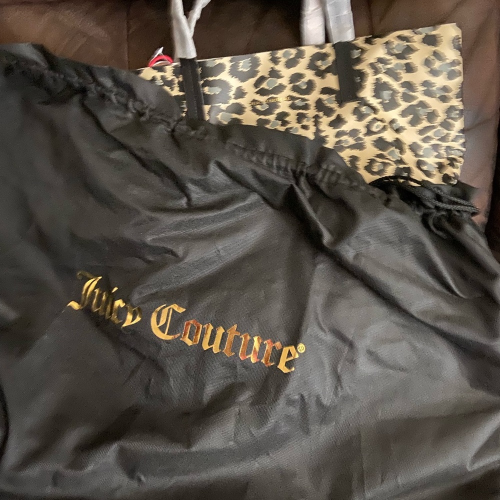 Juicy Couture Leopard/Cheetah Print PVC Tote Bag - NEW - Picture 8 of 9